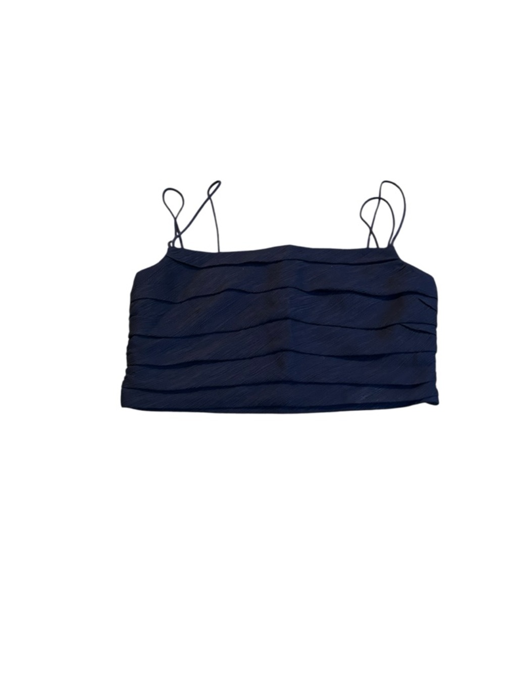 LA LIGNE cropped blue top